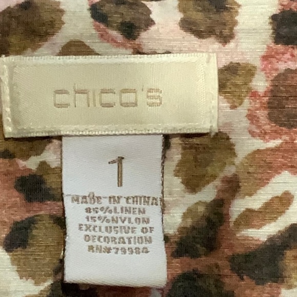 Chico”s Abstract Print Jacket w/ Beading - EUC - Picture 6 of 7